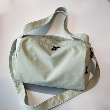 Lightweight Nylon Cylinder Duffle Crossbody Shoulder Bag