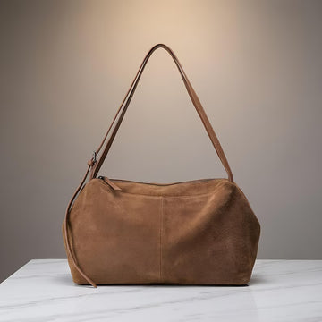 Vintage Suede Cowhide Hobo Shoulder Bag